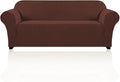 Stretch Sofa Cover Slipcover 1-Piece, Spandex Jacquard Fabric Universal Couch Cover for 3 Cushion, Washable Non Slip Sofa Cover, Pet Friendly (XL Sofa 89"-105",Burnt Brick)