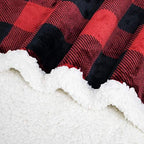 Touchat Sherpa Red and Black Buffalo Plaid Christmas Twin Blanket 60" X 70", Fuzzy Fluffy Soft Cozy Throw Blanket, Fleece Flannel Plush Microfiber Blanket for Couch Bed Sofa - Image 5