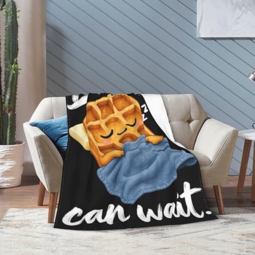 Sleepy Waffle Blanket Throw Gift for Girls Women 80"X60" - Image 2