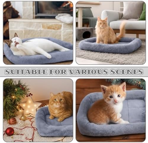 Sintuff 4 Pack Self Warming Cat Bed 15.7 x 11.8 Inch Cat Bed for Indoor Cats Heated Pet Crate Mat Extra Warm Thermal Dog Pad Anti-Slip Puppy Kitten Cushion for Pet Lovers Winter Gifts for Christmas - Image 5