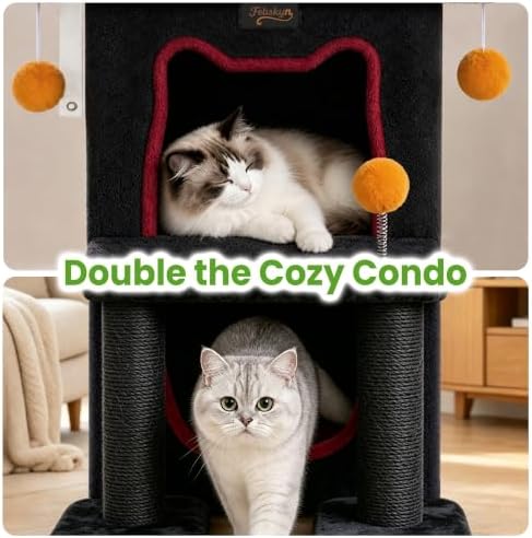 Small Cat Tree Tower Scratching Post for Indoor Cats Large Adult - Image 3