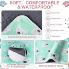 Reginary 4 Pcs Guinea Pig Fleece Cage Liners, Bear Pattern, 24 x 16 Inch - Image 3