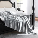 Grey Fleece Plush Throw Blanket 60"x80"for Couch Sofa Fuzzy Cozy Flannel - Image 4