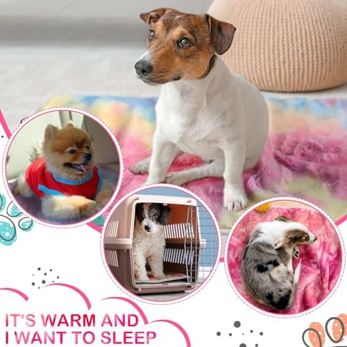 Reginary 4 Pcs Guinea Pig Fleece Cage Liners, Tie Dye, 12 x 12 Inch - Image 6