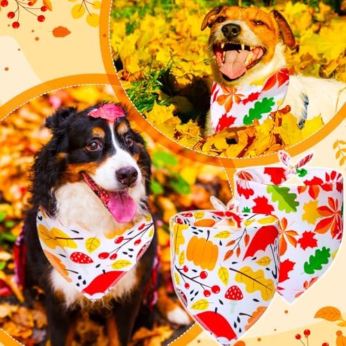 100 Pcs Fall Dog Bandanas Bulk, Small Medium Pet Costume Accessories - Image 6