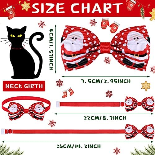 Sadnyy 86 Pcs Christmas Dog Bows Bandanas Neckties Bowties Hairpins Pets - Image 3