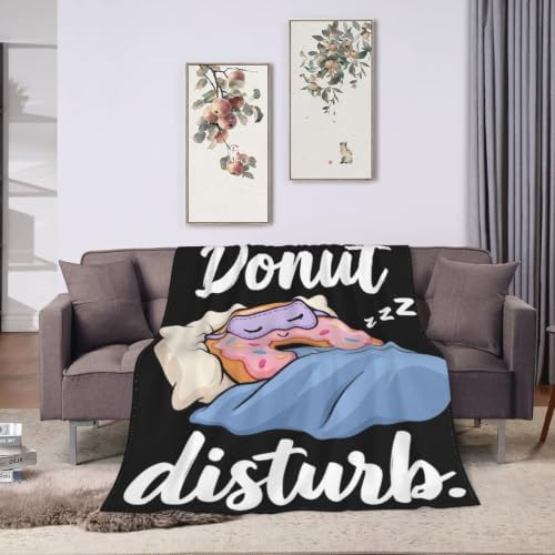 Sleepy Donut Blanket Throw Gift for Girls Women 80"X60" - Image 3