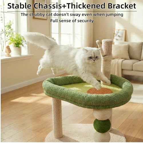 Cat Scratching Post, 28.35" H(72cm) Cat Tree/Cat Tree Tower with Cat Bed, Scratching Posts for Indoor Cats with one Plush Ball Toy, Small Cat Tree for Kittens/Cats Playing (28 in Cat Tree) - Image 2