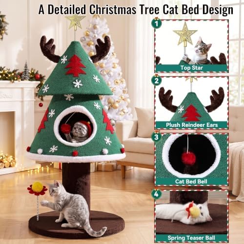 YITAHOME 47.2in Christmas Cat Tree - Image 2