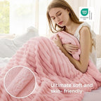 Bedsure Soft Coral Pink Throw Blanket for Couch Decor Gifts 50"x70" - Image 4