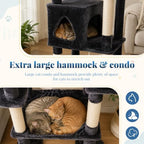 Hey-brother Cat Tree Tower with Stable Extended Base, Big Platform, MPJ078G - Image 4