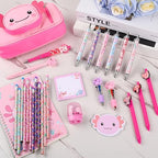 Ulema 84Pcs Cute Axolotl Stationery Set Kawaii Birthday Gifts for Boys Girls Back to School and Classroom Rewards Office Supplies with Axolotl Stuff. - Image 5