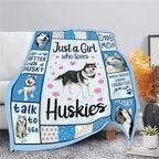 Husky Throw Blanket Husky Puppy Stuff Gifts for Dog Lover Kids Girls Boys Adults Women Men Soft Cozy Warm Plush Fluffy Fuzzy Fleece Blanket Decor 50''X60'' - Image 4