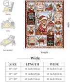 Christmas Deer Throw Blanket Reindeer Snowy Forest Holiday Gifts 60''x80'' - Image 6