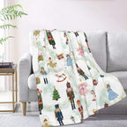 Nutcracker Fuzzy Throw Blanket for Women Men Girls Boys Soft Cozy Fleece Blankets for Bedroom Living Rooms Sofa Couch 50"x40" - Image 6