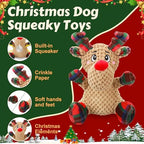 Newget Christmas Squeaky Dog Toys, Plush Dog Chew Toys with Crinkle Paper - Image 2
