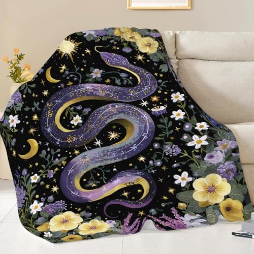 Snake Blanket Celestial Snake Throw Stuff Gifts for Girls 60"x50" - Image 3