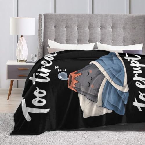 Sleepy Volcano Blanket Throw Gift for Girls Women 80"X60" - Image 6