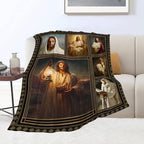 Christian Jesus Blanket Religious Catholic Jesus Throw Blankets Gifts for Girls Boys Kids Soft Cozy Fleece Plush for Couch Sofa Bed 60"x50" - Image 2