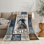 Bicycle Cycling Blanket Mountain Bike Throw Blanket Decor Stuff Cozy Flannel Fleece Soft Plush Fuzzy Warm Lightweight Bedding Gifts for Women Girls Kids 60"X50" - Image 2