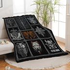Viking Warrior Blanket for Boys Men Adults Kids Soft Cozy Fleece Vikings Norse Mythology Throw Blankets Gifts Warm Flannel Plush Stuff Lightweight Decorative for Couch Bed Sofa 80"X60" - Image 2