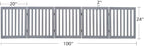unipaws 24”H Free Standing Pet Gate for Dog Cat, 100”Wide Wooden Dog Gates | Foldable Pet Fence for Doorway, Stairs, Step, Expandable Doggy Barrier, Indoor Use