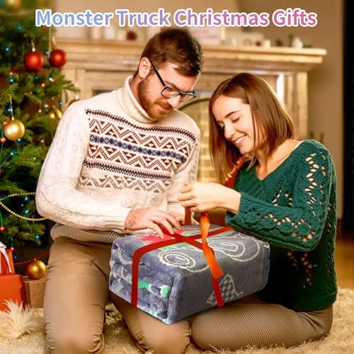 COMFAR Glow in The Dark Monster Truck Blanket for Boys/Girls/Kids/Toddler/Baby, Monster Truck Toys for Boy Age 3-12, Car Blanket for Birthday/Gifts 40"x 50" - Image 4