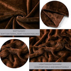 Brown Fleece Plush Throw Blanket 50"x60"for Couch Sofa Fuzzy Cozy Flannel - Image 4
