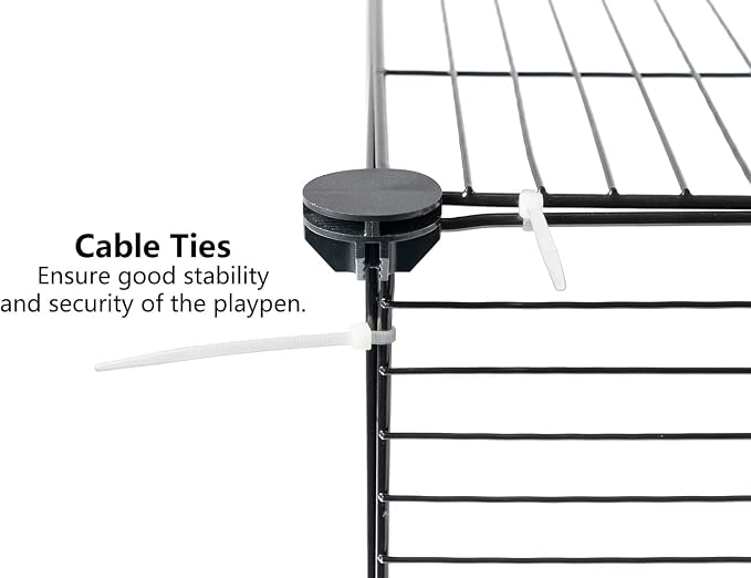 LURIVA Small Animal Playpen, Guinea Pig Cages, Pet Playpen, Rabbit Cage,Small Animal Cage, Puppy Kitten Dog Playpen, Indoor Outdoor Portable Metal Wire Yard Fence,15 X 12 Inch, 24 Panels, Black