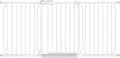 Fairy Baby 67-71.5 Inch Extra Wide Baby Gates Auto Close Child Safety Gates | Pressure Mounted No Drill Pet Gate with Door for Stairway Doorways Hallway, Indoor Double-Lock Metal Dog Gates, White