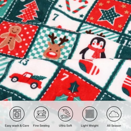 Gogreen Cozy Blanket Printed Christmas - 300 GSM Fleece for Home Decoration, Ultra Soft Microfiber (Throw - 50" x 60") - D - Image 5