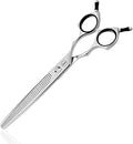 HASHIMOTO Straight Fluffer Scissors for Dog Grooming, 42 Teeth, 7.0 inch. | 50% Thinning Rate, Light Weight, Remove Bulk Quickly While Leaving a Natural Finish for Groomers. 440C Stainless Steel