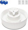 Wonder Creature Ceramic Cat Water Fountain, Stable Cupcake Design, 71oz | 2.1L Pet Fountain with Anti-Tip Ceramic Design, 2 Quiet Pumps, 360° Water Flow, 3 Filters for Cats and Dogs