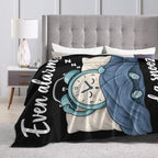 Sleepy Alarm Clock Blanket Throw Gift for Girls Women 50"X40" - Image 5