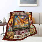 Giraffe Throw Blanket Giraffe Stuff Gifts for Kids Girls Boys Adults Women Men Soft Cozy Warm Plush Fluffy Fuzzy Fleece Blanket Decor 60''X80'' - Image 7