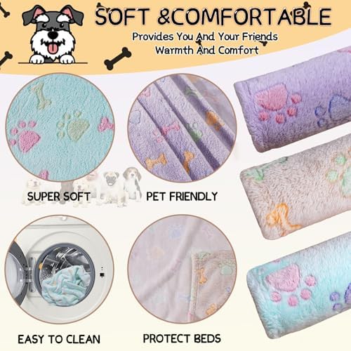 Rezutan Blanket for Large Dogs & Cats Soft Reversible Cute Paw 40"x31" - Image 6