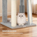Small Cat Tree with Cat Scratching Post, 18.9 in Tower Light Gray - Image 7