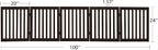 unipaws 24”H Free Standing Pet Gate for Dog Cat, 100”Wide Wooden Dog Gates | Foldable Pet Fence for Doorway, Stairs, Step, Expandable Doggy Barrier, Indoor Use
