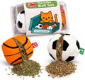 Agape Organic Catnip & Silvervine Filled Cat Toy Balls with Bell Sound by Agape