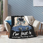 Sleepy Robot Blanket Throw Gift for Girls Women 60"X50" - Image 2