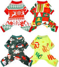 PET SHOW 4 Pack Christmas Dog Pajamas Plaid for Medium Dogs by PETSHOW