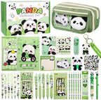 Ulema 78Pcs Cute Stationery Set Cartoon Panda Birthday Gifts for Boys Girls Back to School and Kawaii Classroom Office Supplies with Panda BallPoint Pen, Pencils, Erasers, Sticky Notes etc. by Unknown