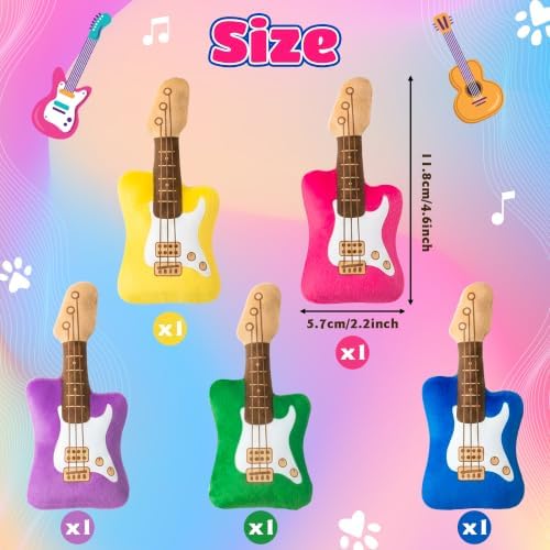 5Pcs Guitar Catnip Crinkle Paper Sound Toys for Cat, Interactive Cat Toy - Image 4