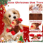 Christmas Dog Toys, Squeaky Dog Toys with Crinkle Paper, Plush Reindeer Toys, Interactive Stuffed Chew Toys, Gifts for Puppy, Small, Medium, Large Dogs - Image 2