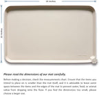 Hoki Found Silicone Pet Food Mat Tray - High-Lips Dog and Cat Bowl Mat - Waterproof Feeding Mat for Floors - Papayawhip