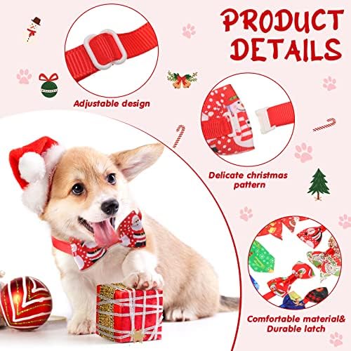 Reginary 100 Pcs Christmas Dog Bow Tie Collar Xmas Pet Necktie, Christmas - Image 3