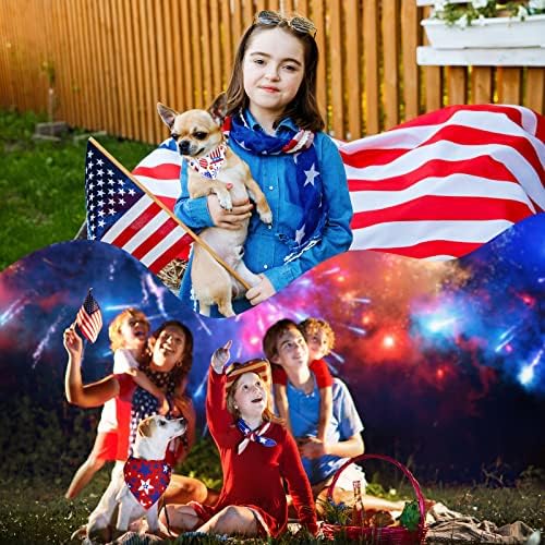 30Pcs 4th of July Dog Bandanas Bulk American Flag Pet Scarf Holiday Puppy Bandanas Washable Adjustable Patriotic Dog Bandana for 250th Anniversary Independence Day Sport Event Small Large Pet Grooming - Image 7