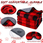 Reginary 4 Pcs Guinea Pig Fleece Cage Liners, Plaid, 24 x 16 Inch - Image 3