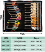Guitar Bass Blanket for Girls Women Boys Men Adults Kids Soft Cozy Fleece Musical Instrument Throw Blankets Music Lover Gifts Warm Flannel Plush Stuff Lightweight Decorative Blanket 80"X60" - Image 7