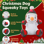 Newget Christmas Squeaky Dog Toys, Plush Dog Chew Toys with Crinkle Paper - Image 3